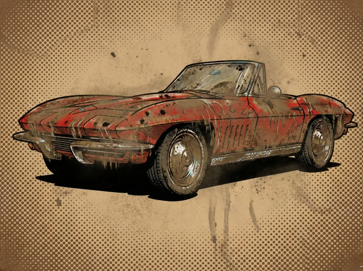 Same car, dirty — before detailing