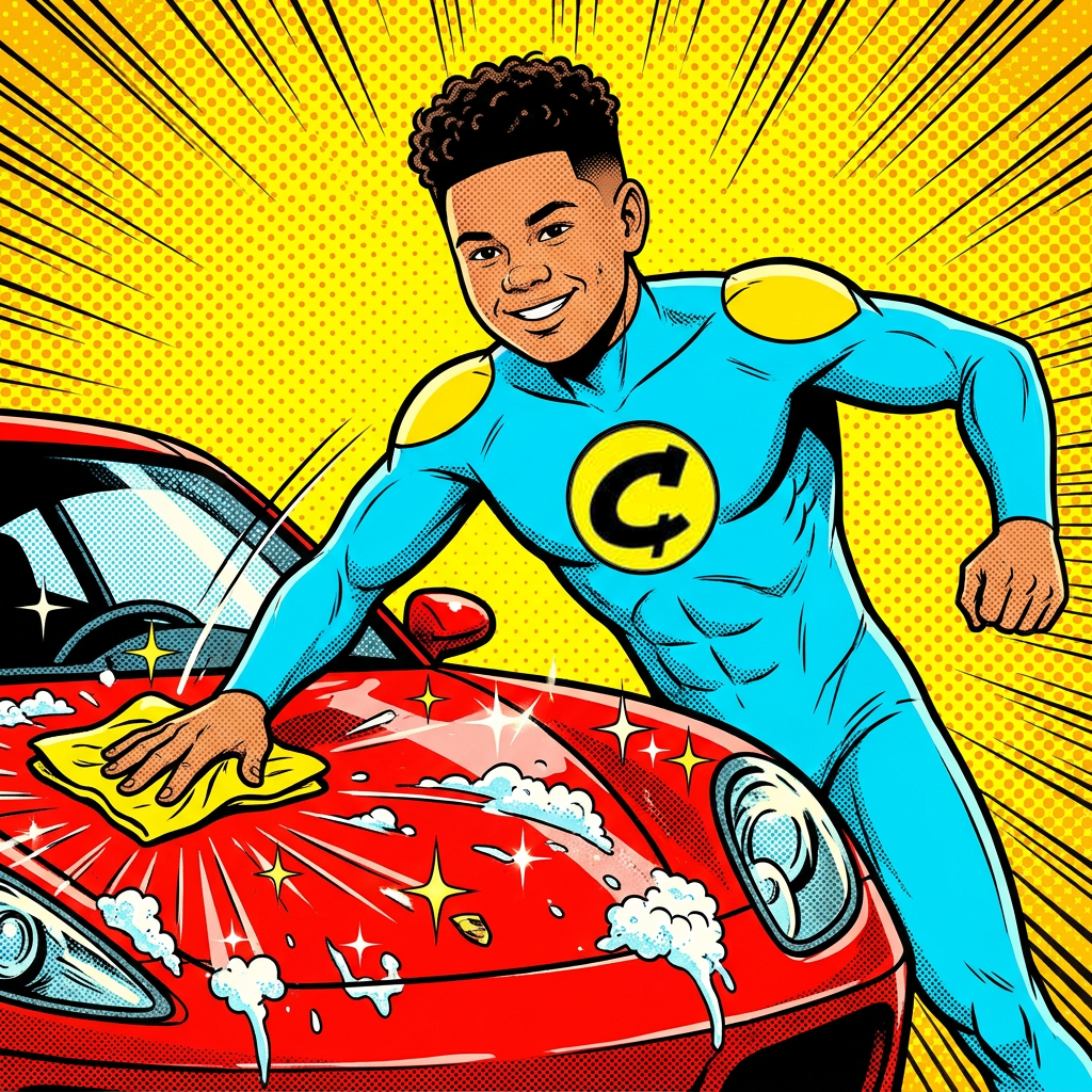 Maddox detailing a sports car