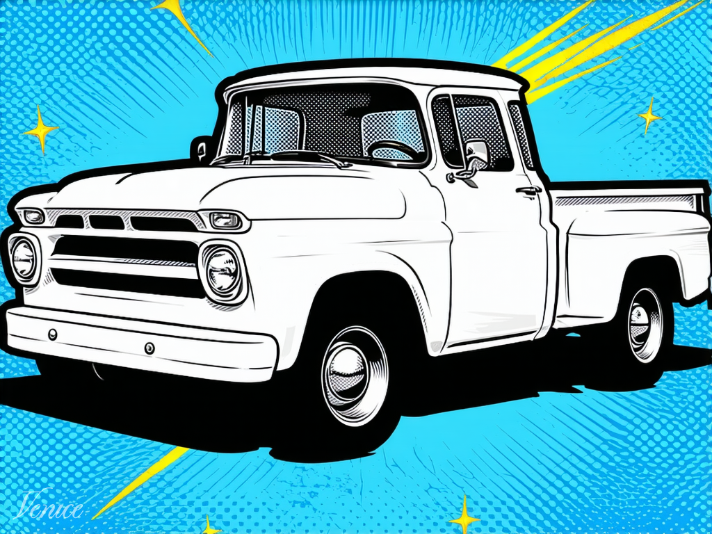 Same pickup truck, gleaming — after